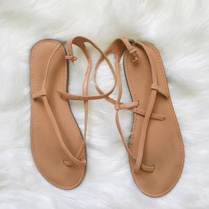 American Eagle nude strappy sandals